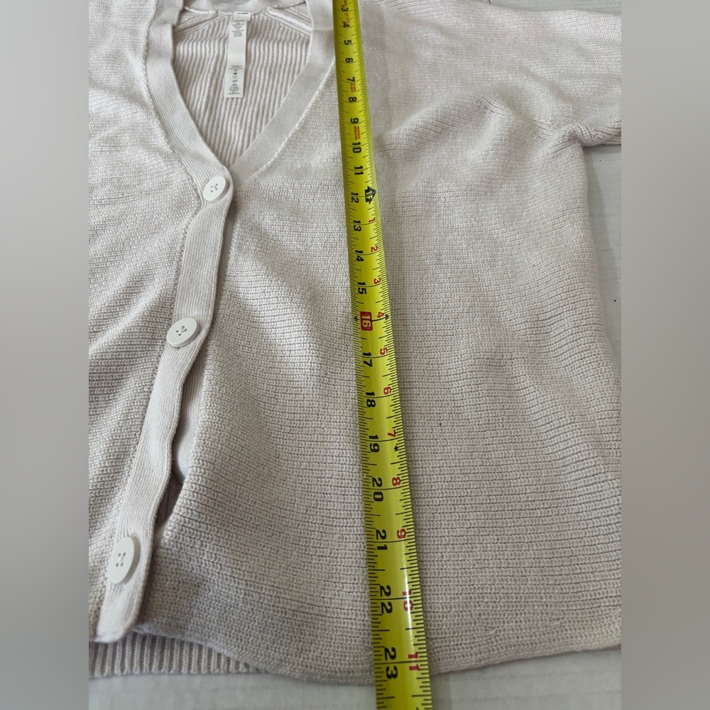 Lululemon Merino Wool-Blend Oversized Boxy Cardigan White Opal Womens SZ8 - Picture 10 of 11